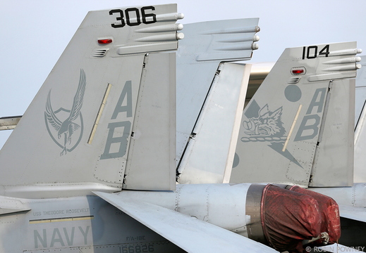 F/A-18F Super Hornet - 166629/AB-104 - VFA-11 Red Rippers & F/A-18E Super Hornet - 166829/AB-311 - VFA-136 Knighthawks