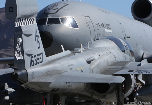EA-6B Prowler - 163527/AB-500 "Rookie" - VAQ-137 Rooks + KC-10A Extender - 79-1951 - 60AMW / 349AMW
