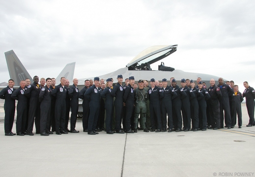 F-22A Raptor Demonstration Team + USAF Thunderbirds