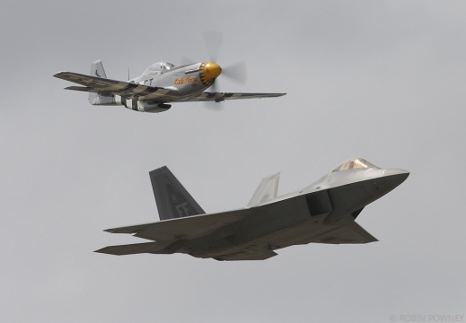 F-22A Raptor - 04-4082/FF - 149FS/192FW & P-51D Mustang - N51PE - Little Horse