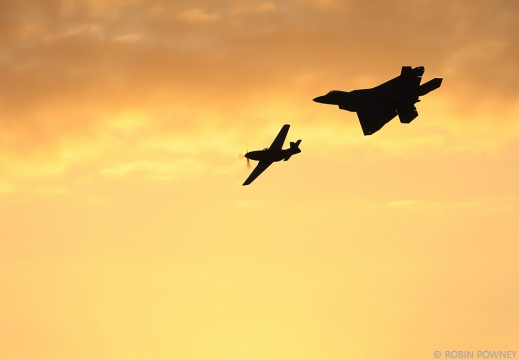 F-22A Raptor - 03-4050/FF - 149FS/192FW & P-51D Mustang - N51PE/FT-K - Little Horse