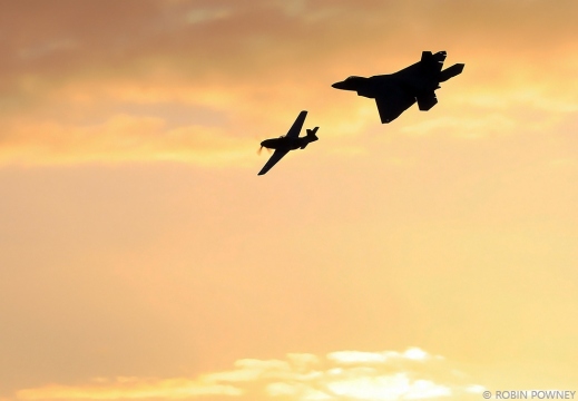 F-22A Raptor - 03-4050/FF - 149FS/192FW & P-51D Mustang - N51PE/FT-K - Little Horse