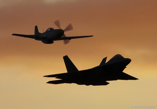 F-22A Raptor - 03-4050/FF - 149FS/192FW & P-51D Mustang - N51PE/FT-K - Little Horse