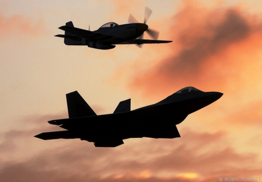 F-22A Raptor - 03-4050/FF - 149FS/192FW & P-51D Mustang - N51PE/FT-K - Little Horse